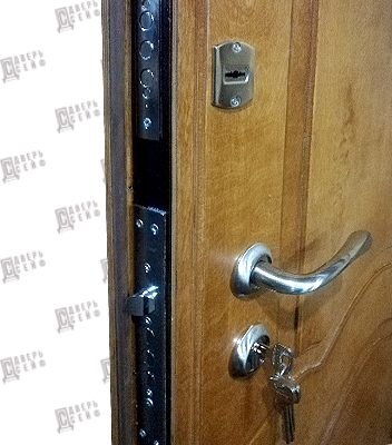 Металлическая дверь с отделкой филенка